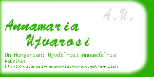 annamaria ujvarosi business card